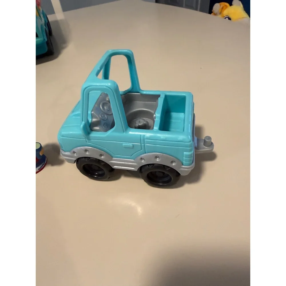 Fisher-Price Little People Teal Blue Pick-Up Truck with Boy Figure
